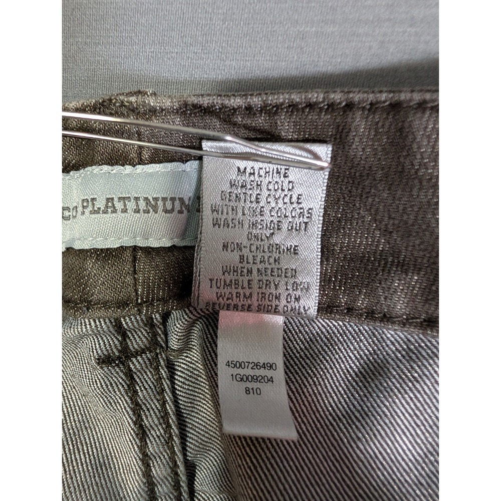 Chicos Platinum Denim Brown Straight Leg Jeans Size 1.5 Short 4500726490 - Picture 4 of 7